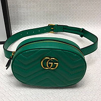 Женская поясная сумка Gucci (Гуччи) Green