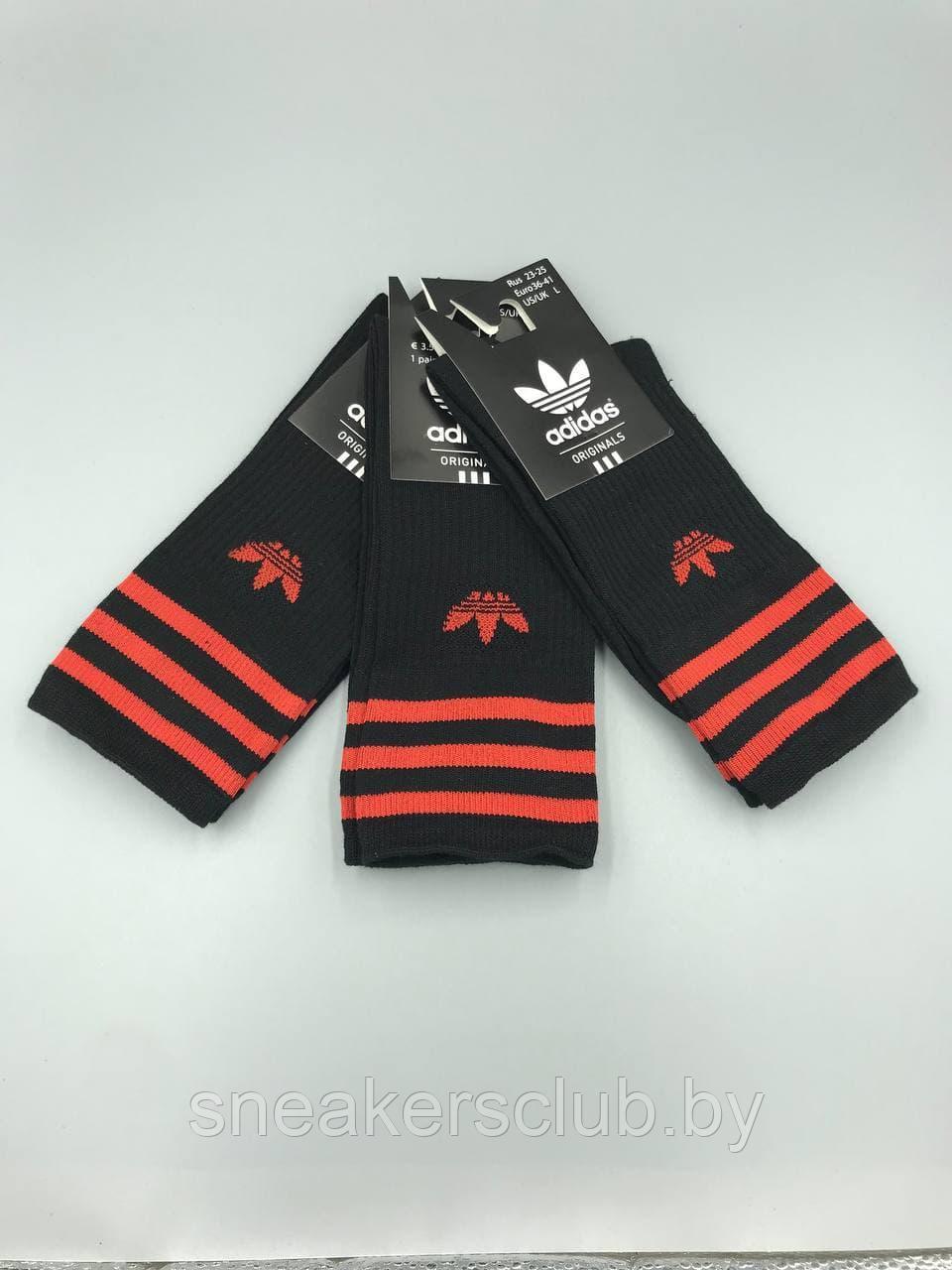 Черные носки Adidas / удлиненные носки / носки с резинкой - фото 4 - id-p173350550