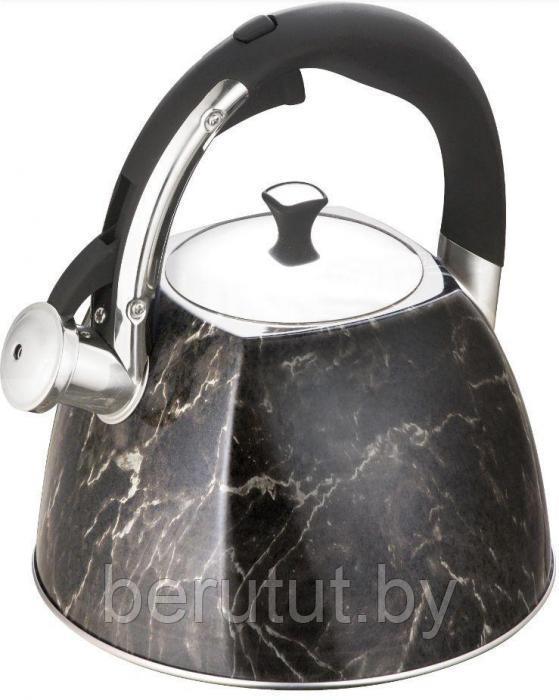 Чайник со свистком из нержавеющей стали (металлический) со свистком BELLA CUCINA BC-1035 большой 3л - фото 1 - id-p173364086