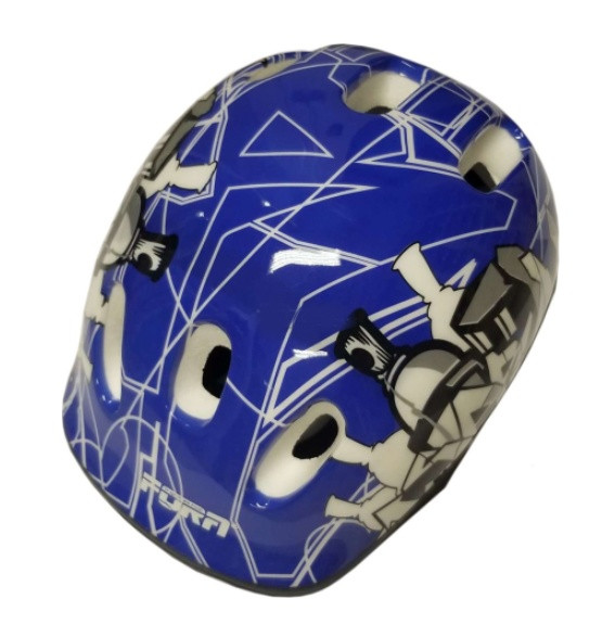 Шлем защитный для роликовых коньков FORA LF-0238-BL, синий - фото 1 - id-p173364415