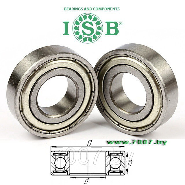 Подшипник MR126 ZZ, (L-1260 ZZ) размер 6x12x4 (ISB Italy)