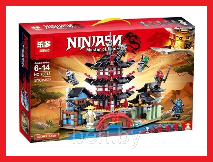 76013 Конструктор Leduo Ninjago Ниндзяго, замок дракона, 810 деталей, аналог лего Lego Ninjago Ниндзяго