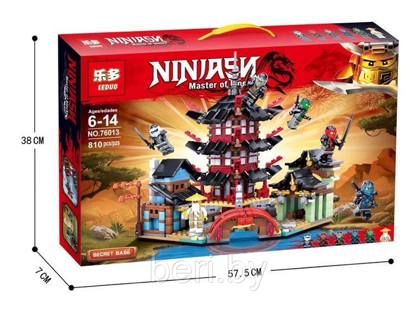 76013 Конструктор Leduo Ninjago Ниндзяго, замок дракона, 810 деталей, аналог лего Lego Ninjago Ниндзяго - фото 6 - id-p173369697