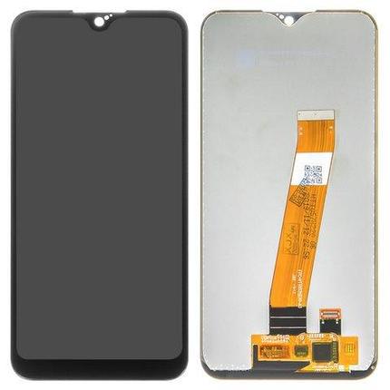 Дисплей (экран) для Samsung Galaxy A01 (A015M) original Big Connector с тачскрином, черный, фото 2