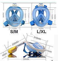 Маска для снорклинга FREEBREATH S/M (Бирюзовый), фото 3