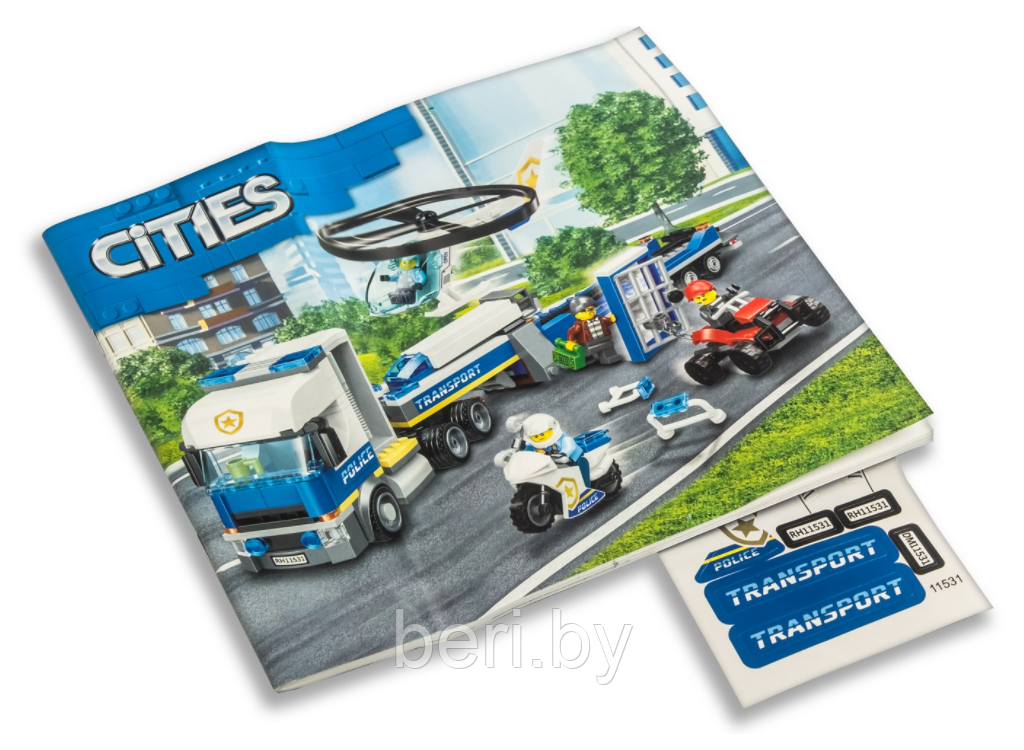 11531 Конструктор Bela "Полицейский вертолетный транспорт", 341 деталь, Аналог LEGO City 60244 - фото 6 - id-p173387664