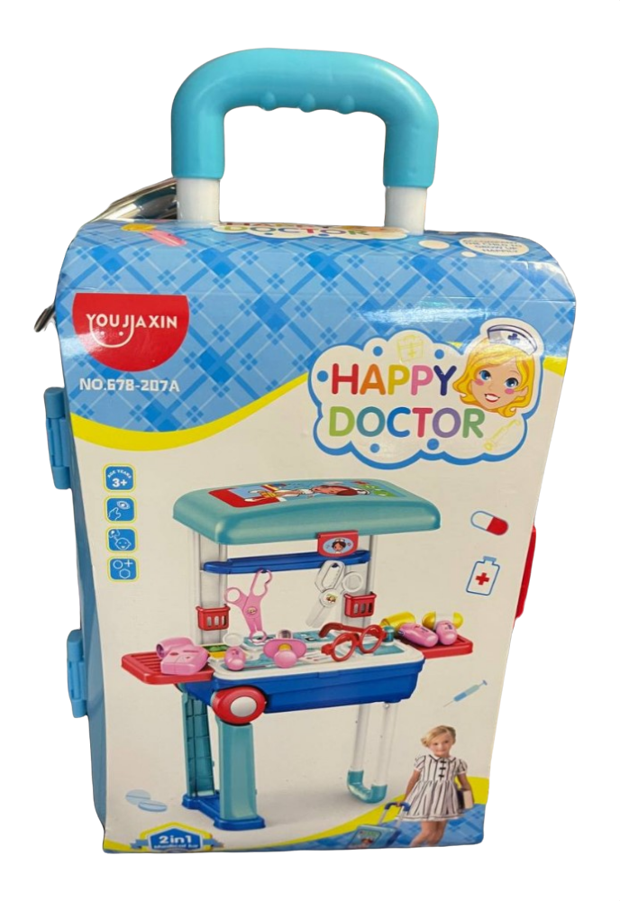 Детский набор "Happy Doctor" в чемоданчике + стол 2 в 1 - фото 3 - id-p173403598