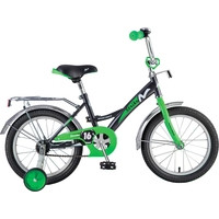 Детский велосипед Novatrack Strike 16 (черный/зеленый)