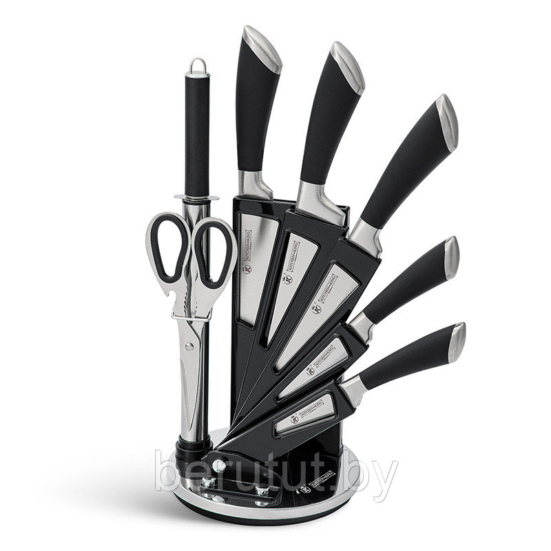 Набор ножей на подставке 21KK-001-BLK - фото 2 - id-p173405519