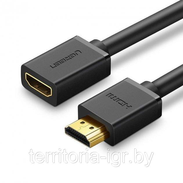 Кабель HDMI A розетка - HDMI A вилка HD107 10141 ver.2.0 1м. Ugreen - фото 1 - id-p173405767