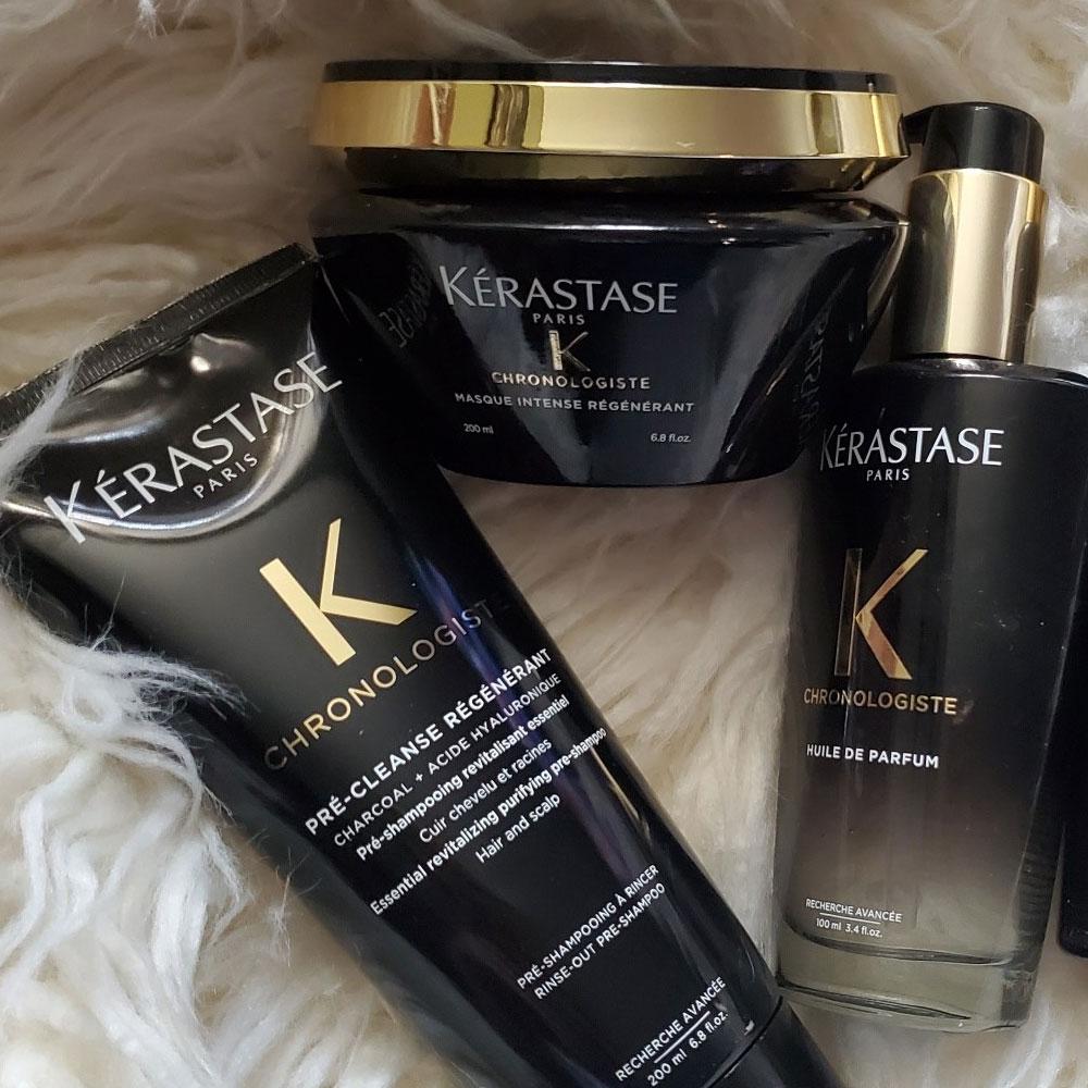 Комплект Керастаз Хронолоджист шампунь + маска + парфюм (250+200+100 ml) для восстановления волос - Kerastase - фото 3 - id-p135113218
