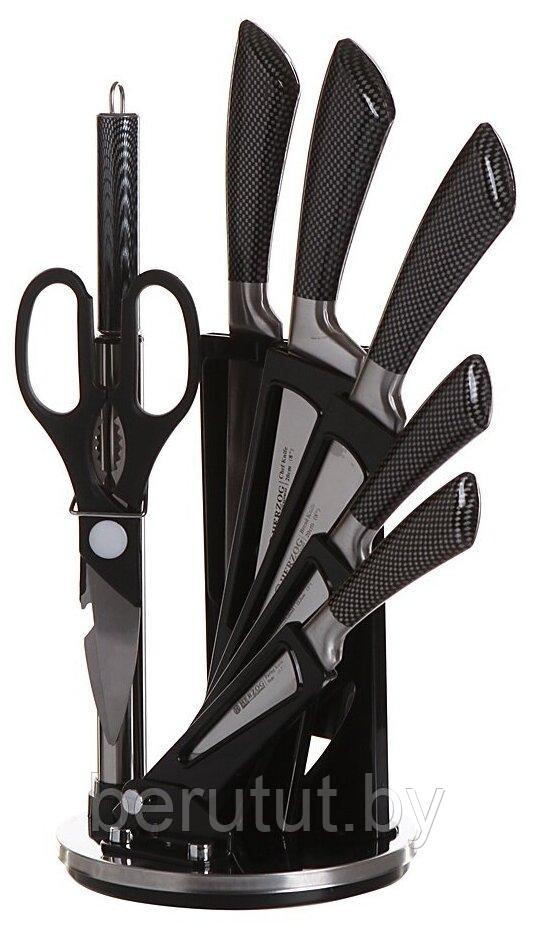 Набор ножей на подставке Mercury Haus Herzog HR-SND8-CRB - фото 1 - id-p173408825