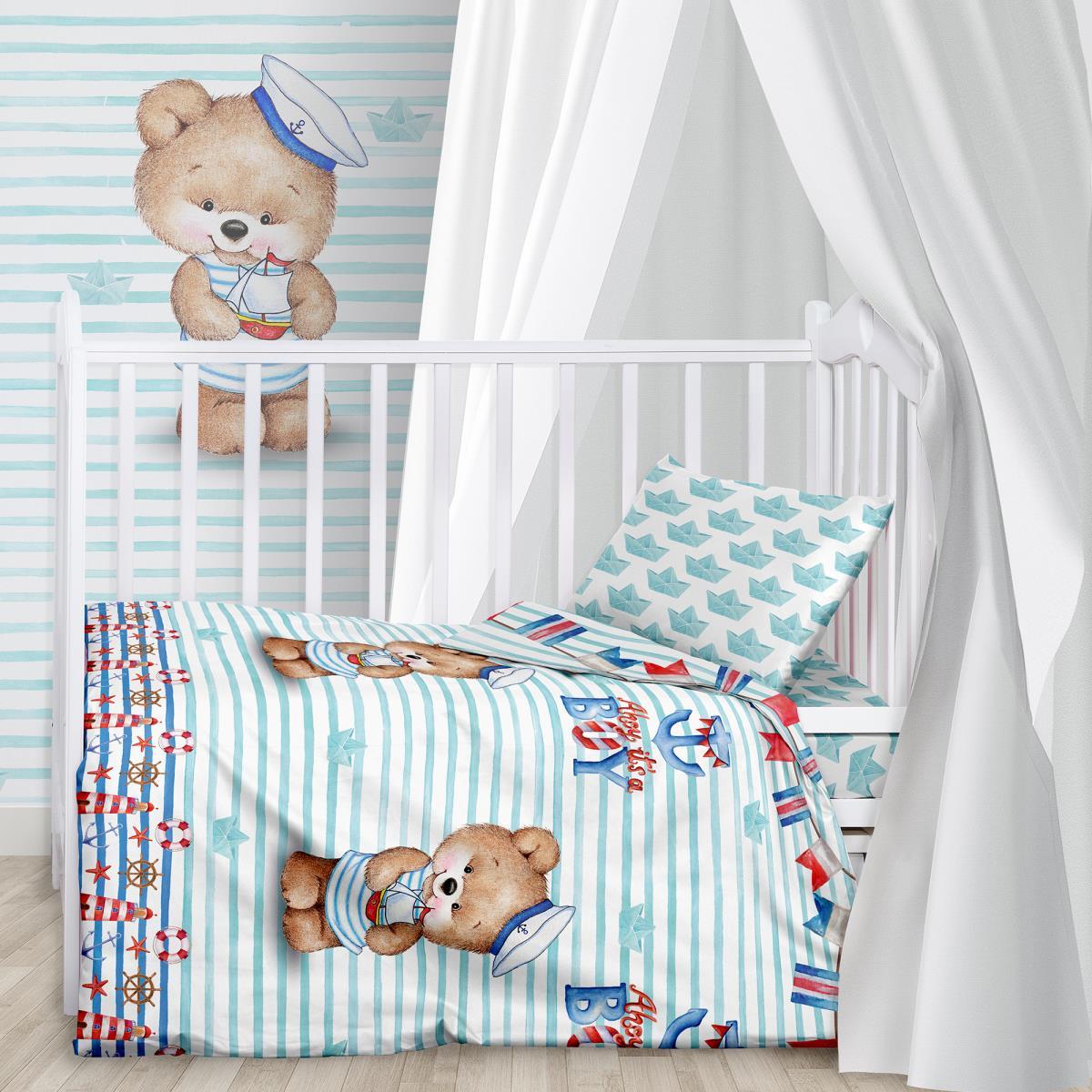 Детское постельное белье в кроватку «Juno» Лунный мишка 695861 (Детский) - фото 1 - id-p173409572