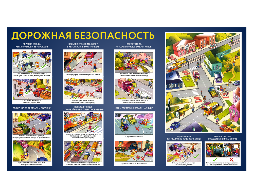 Стенд для детского сада "Дорожная безопасность"