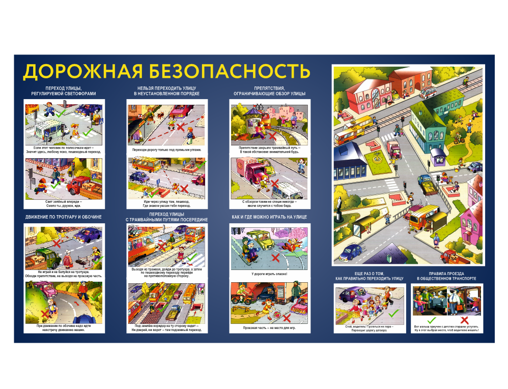 Стенд для детского сада "Дорожная безопасность" - фото 1 - id-p173409970