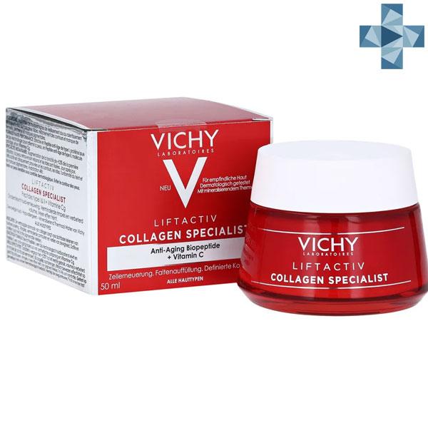 Крем Виши дневной против морщин и для упругости кожи 50ml - Vichy Liftactiv Collagen Specialist Cream - фото 2 - id-p173408596