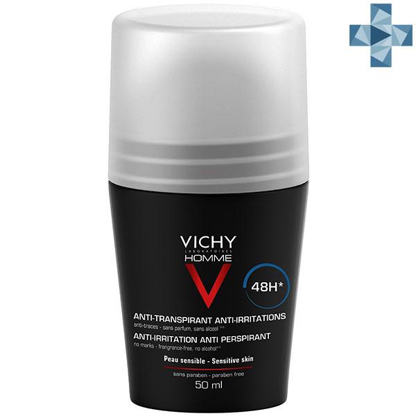 Дезодорант Виши антиперспирант для чувствительной кожи 50ml - Vichy Homme Skin Care Roll On Deodorant - фото 2 - id-p173408629