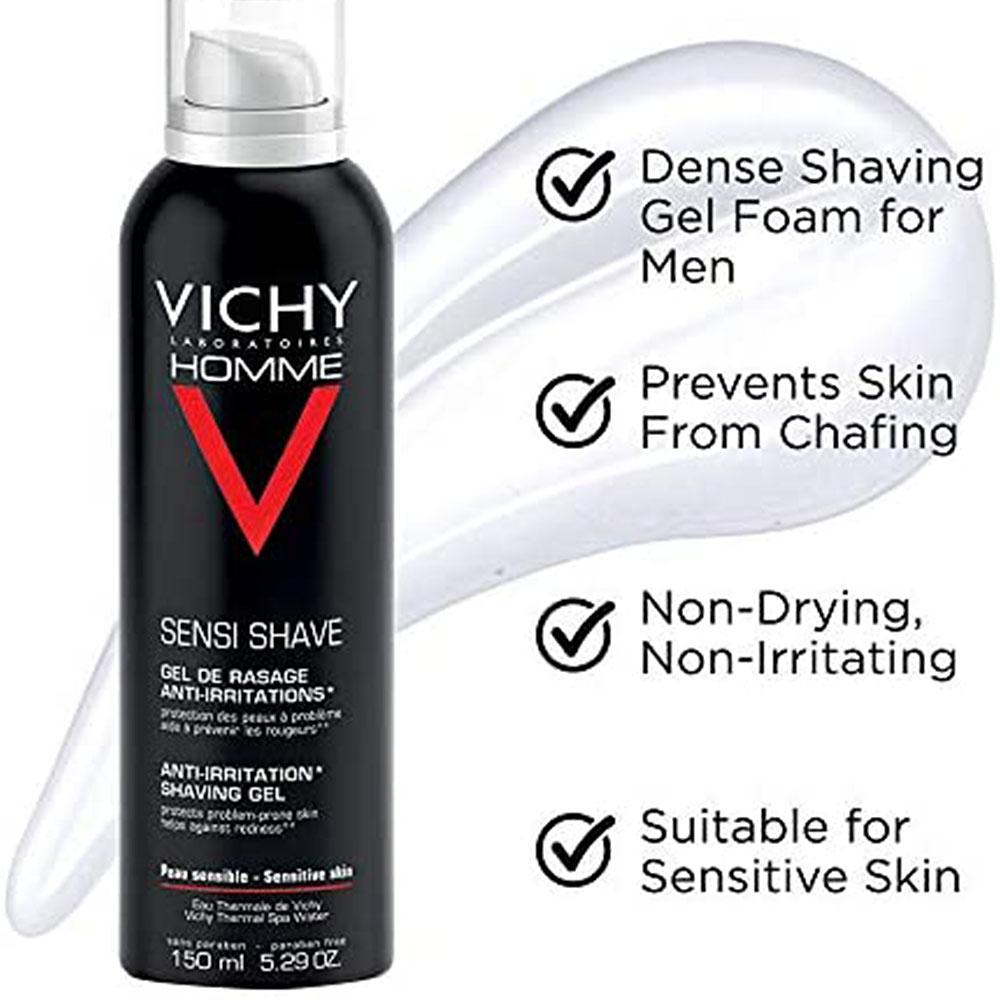 Пена Виши для бритья против раздражения 200ml - Vichy Homme Shave Sensi Shave Mousse - фото 3 - id-p173408632