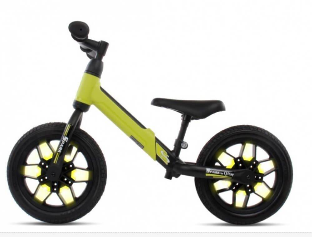 Беговел светящийся Qplay Spark Balance Bike зеленый - фото 7 - id-p173417216
