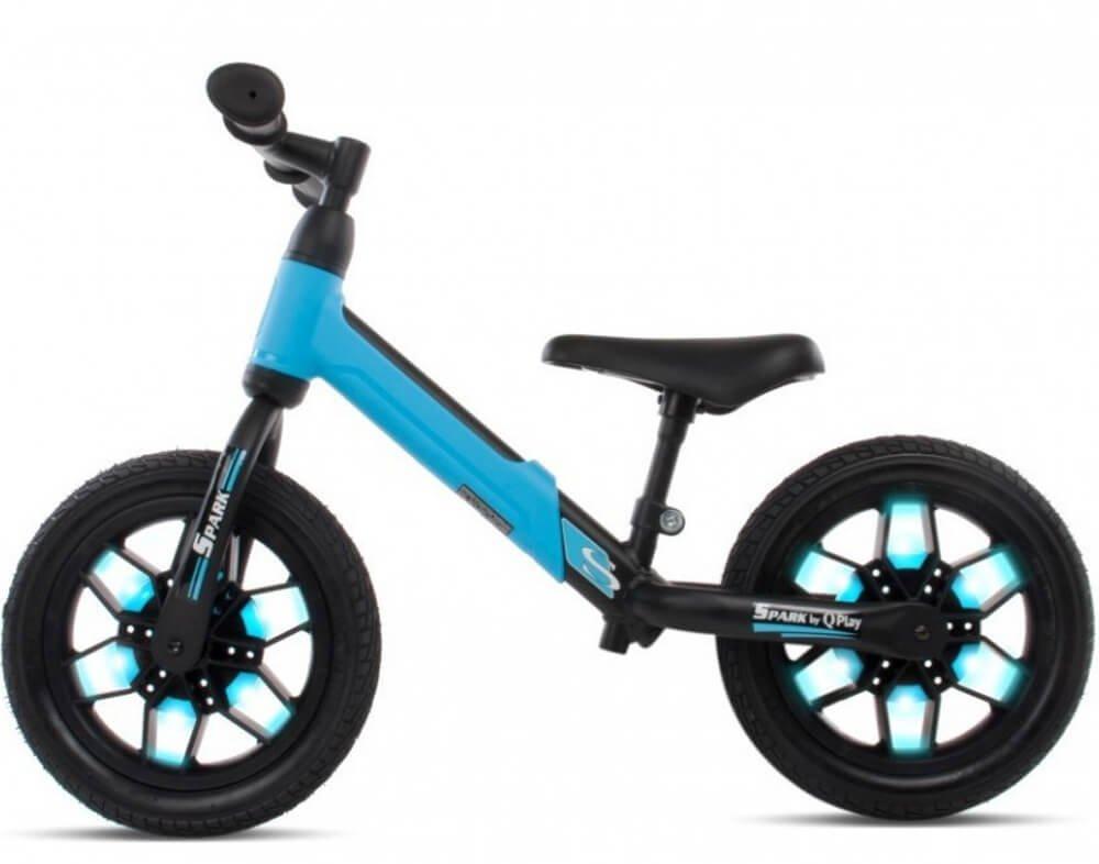 Беговел светящийся Qplay Spark Balance Bike голубой - фото 6 - id-p173417217