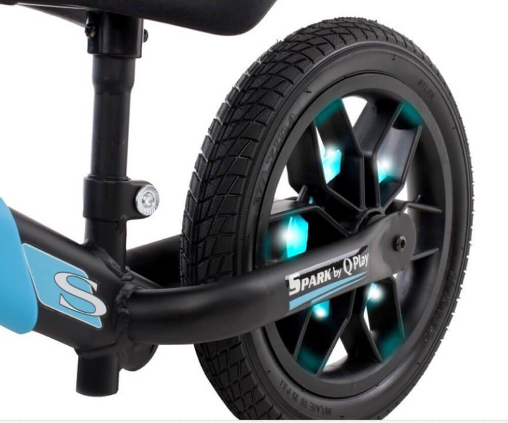 Беговел светящийся Qplay Spark Balance Bike голубой - фото 7 - id-p173417217