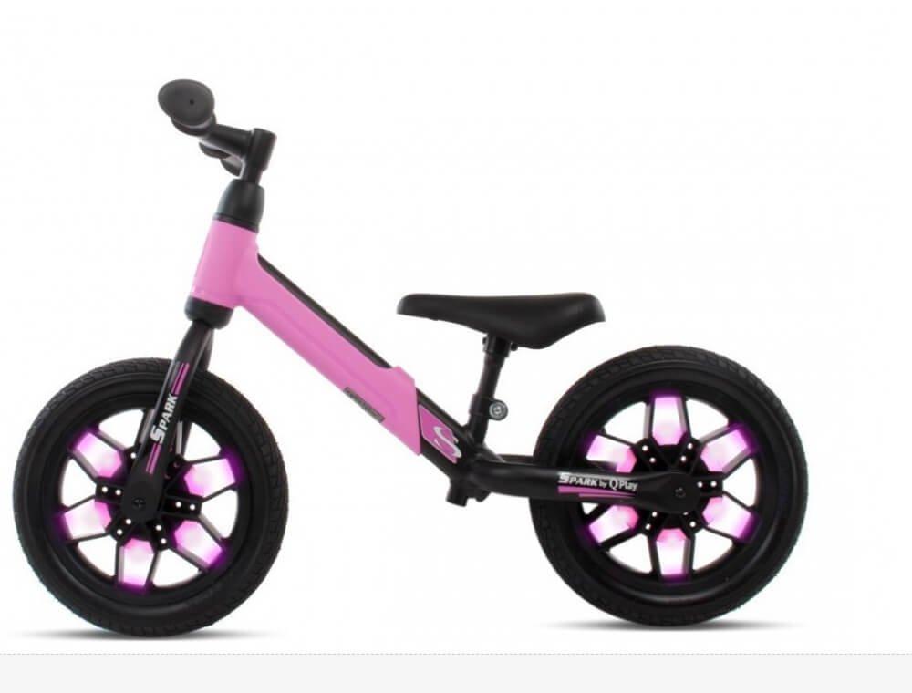 Беговел светящийся Qplay Spark Balance Bike розовый - фото 4 - id-p173417219