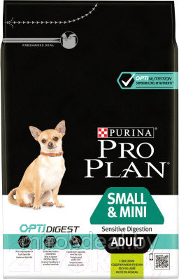 Корм для собак Pro Plan Adult Small & Mini Sensitive Digestion с ягненком и рисом - фото 1 - id-p173418709