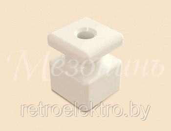 Изолятор керамический Квадрат D20*20*25 мм Мезонин, Белый - фото 1 - id-p173421760