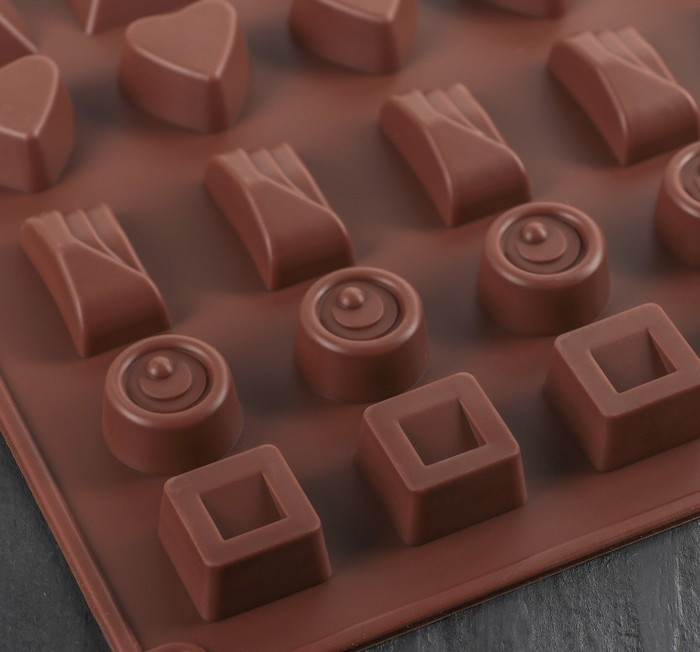 Форма "Коробка конфет" декор для шоколада и льда - фото 1 - id-p173429915