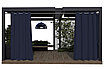 Уличные шторы, не промокаемые из ткани Оксфорд 600Д Цвет - Синий космос Высота 240см. Люверсы 40 мм., фото 3