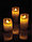 Набор светодиодных декоративных Cвечей "Серебристая ночь" 3 штуки с эффектом живого огня, фото 4
