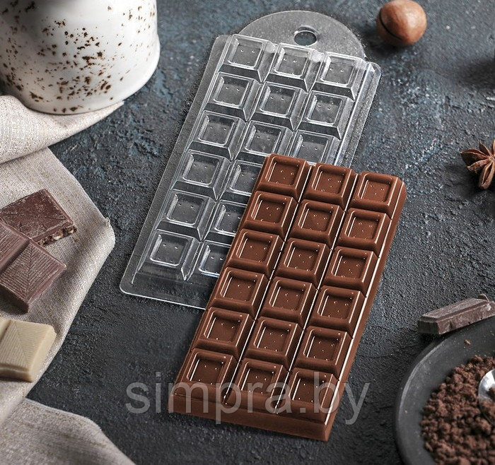 Форма для шоколада «Шоколад традиционный», 7×15×1 см - фото 1 - id-p173438427