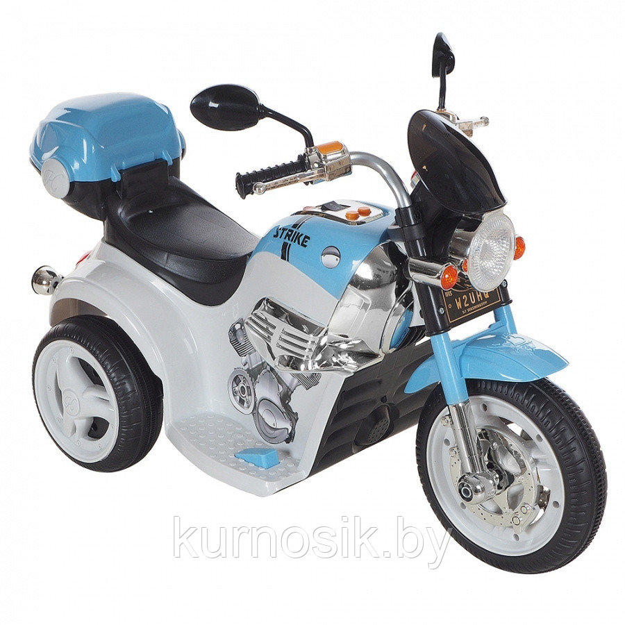 Электромотоцикл Pituso 6V/4Ah*1, свет, звук, колеса пластик MD-1188 белый - фото 1 - id-p173439418
