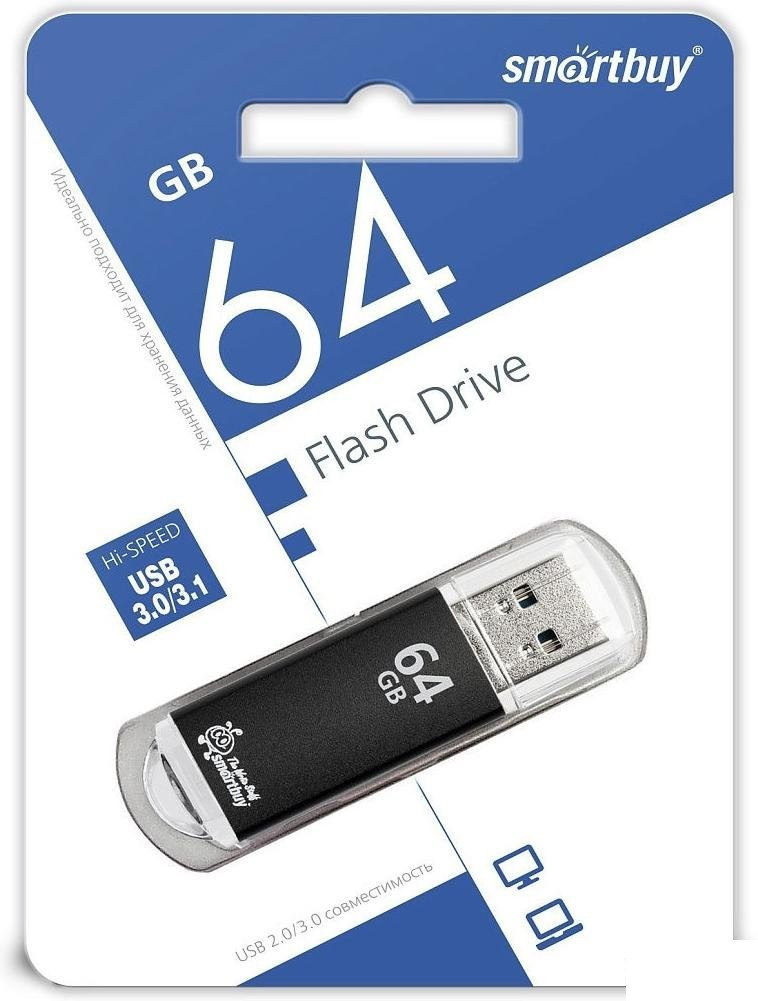 USB 3.0 флеш-диск SmartBuy 64GB V-Cut Blue
