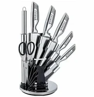 Кухоннные ножиKL-2124 Набор ножей из нержавеющей стали 9 предметов KELLI