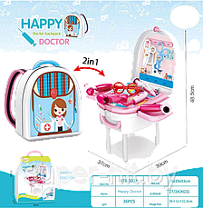 Детский набор "Happy Doctor" в чемоданчике + стол 2 в 1, фото 3