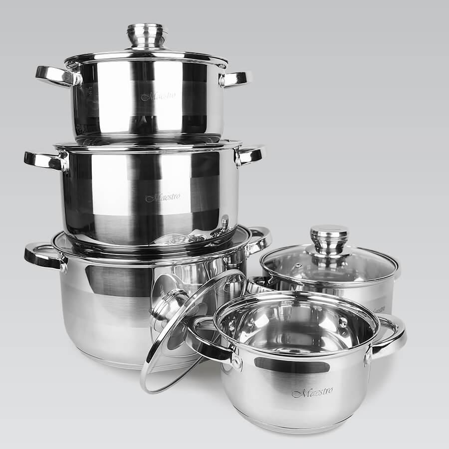 Набор посуды 10 пр. 1,5л/2л/3л/5л/6л Maestro MR-2220-10 - фото 1 - id-p173455525