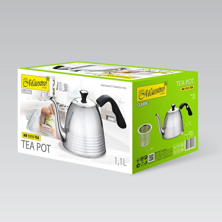 Заварочный чайник 1,1л Maestro MR-1315-tea - фото 3 - id-p173455577