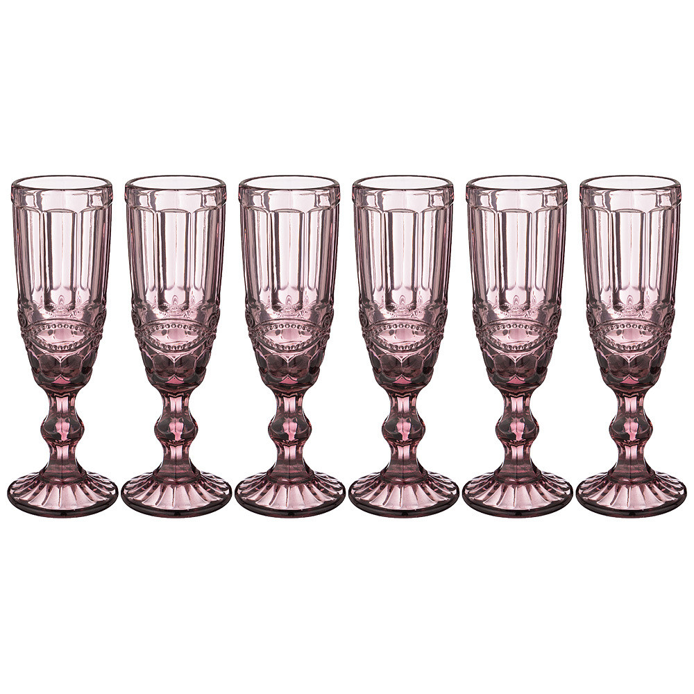 Набор бокалов для шампанского Muza Color Серпентина 6шт 150мл (4 варианта расцветки) Lefard 781-102 - фото 1 - id-p173455760