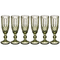Набор бокалов для шампанского Muza Color Серпентина 6шт 150мл (4 варианта расцветки) Lefard 781-101