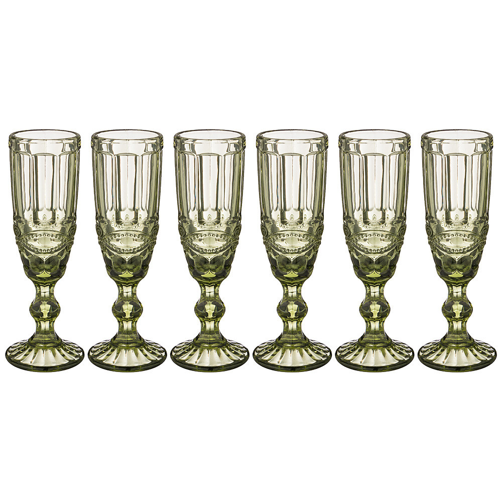 Набор бокалов для шампанского Muza Color Серпентина 6шт 150мл (4 варианта расцветки) Lefard 781-101 - фото 1 - id-p173455765