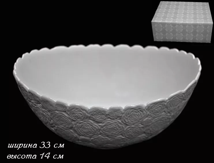 Овальное блюдо 33 см ДОЛИНА РОЗ, керамика LENARDI 110177 - фото 1 - id-p173456021
