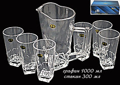 Набор графин + 6 стаканов, стекло LENARDI 588-056
