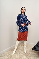 Женская осенняя трикотажная красная деловая большого размера юбка Noche mio 2.233 52р.