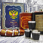 Подарочный набор Jack Daniels: фляжка 255 мл, 4 стопки и металлическая воронка M-39 Темно-коричневый в бронзе, фото 8