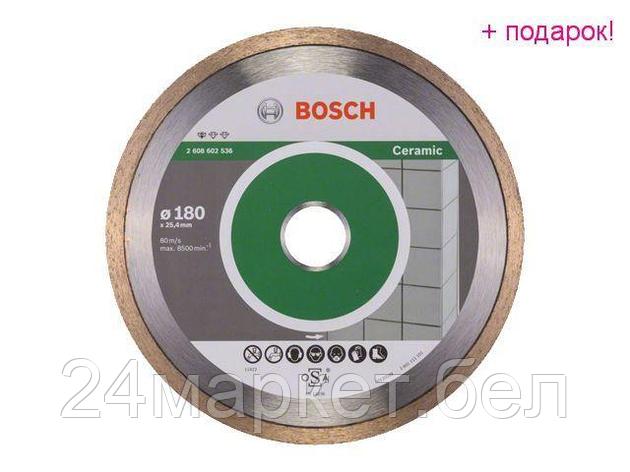 BOSCH Китай Алмазный круг 180х25.4 мм по керамике сплошн. STANDARD FOR CERAMIC BOSCH (сухая/мокрая резка), фото 2