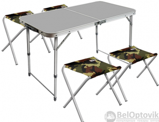 Набор уличной мебели Складной стол Folding Table  4 стула 120 х 55 см (дача, охота и рыбалка, пикник)
