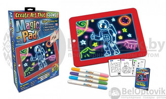 Планшет для рисования светом c разноцветной подсветкой Magic Sketchpad New Красный