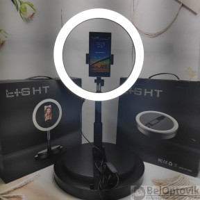 Кольцевая складная лампа на штативе, диаметр 29 см. Селфи кольцо Live Beauty Y2 LED 160, пульт управления, 3