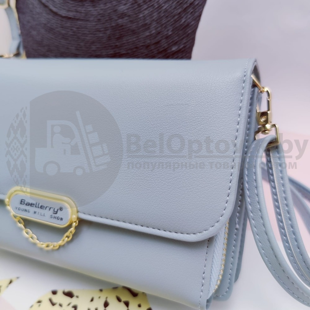 Женская сумочка - портмоне N8606 с плечевым ремнем Baellerry Young Will Show Желтая Yellow - фото 5 - id-p152055770